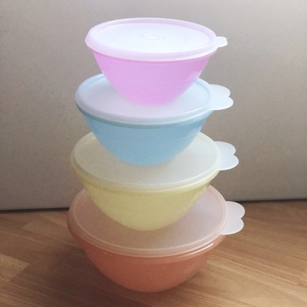 Tupperware Classic Wonderlier Mixing Bowl Set of 4 New without Original …